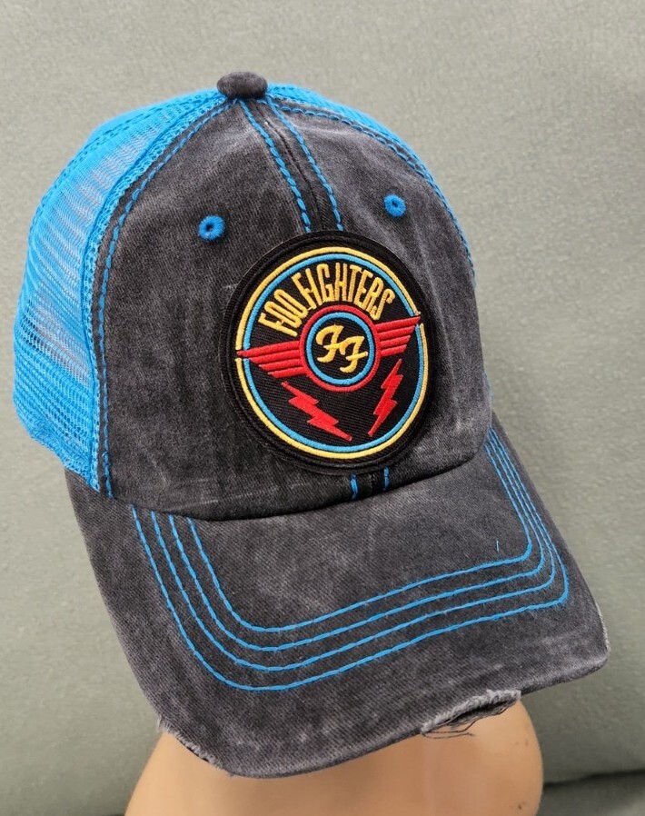 Foo Fighters Distressed Blue Mesh Vintaged Trucker FOO FIGHTERS Hat
