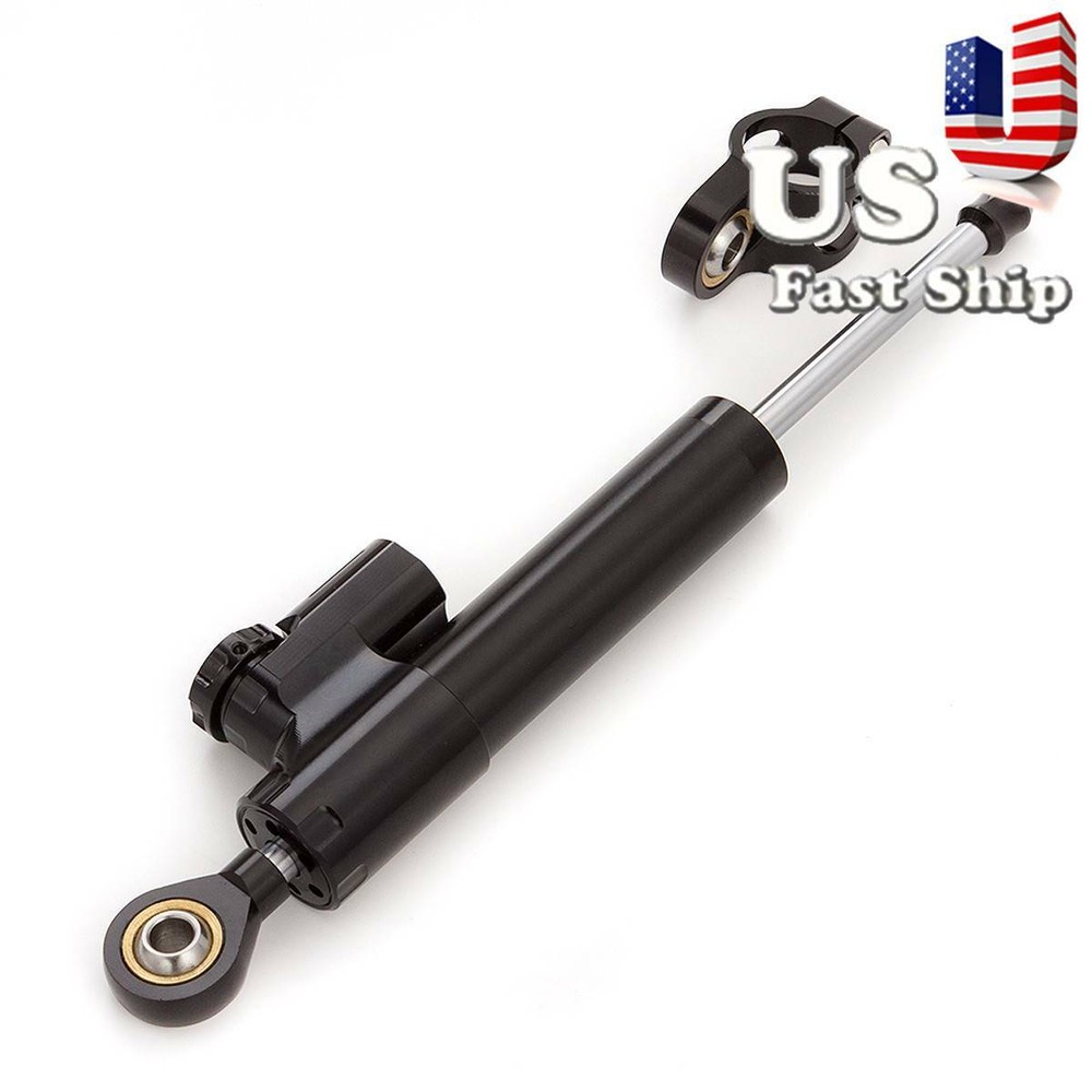 Universal CNC Steering Damper Stabilizer Linear Reversed Safety Control Black