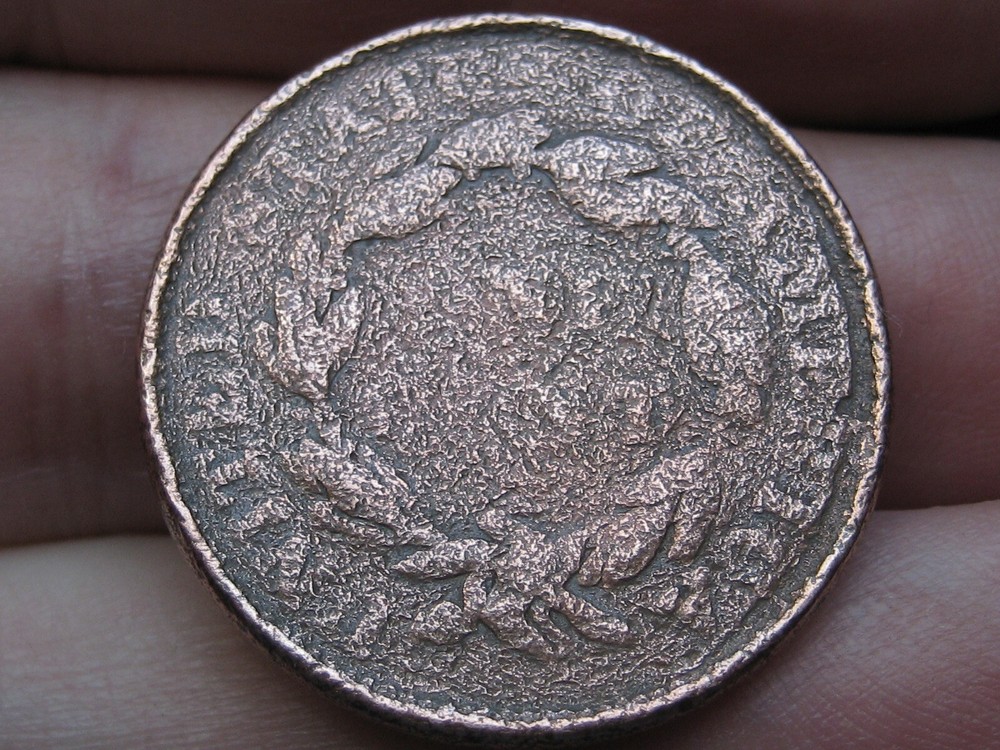 1837 Matron Head Modified Large Cent- N-15, Die Breaks/Cracks, Rolled Rims