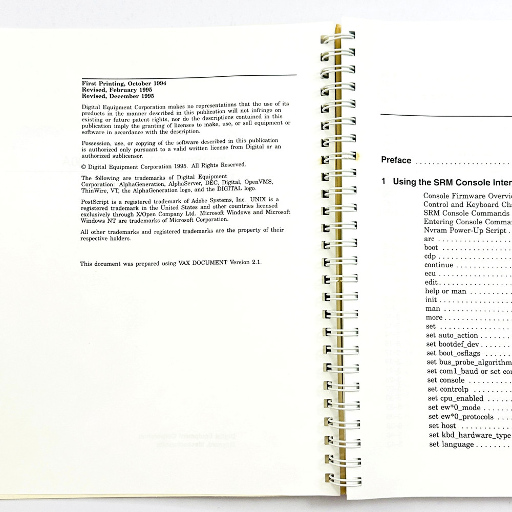 Digital AlphaServer 2000/2100/2100A Firmware Reference Guide 3rd Print 1995 DEC