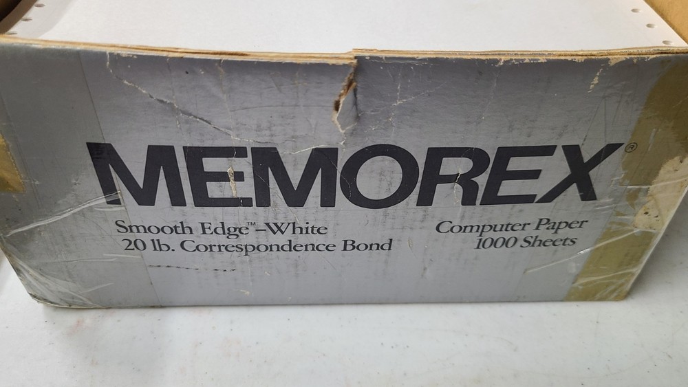 Approximately 2000 Sheets (Two 1000 sheet Boxes) Dot Matrix Printer Paper