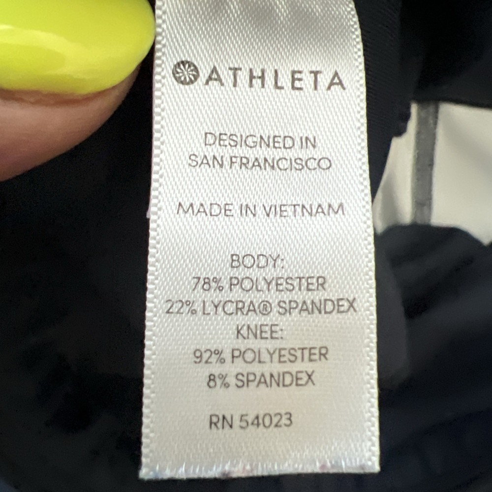 Athleta Crop Leggings Womens Medium Navy Patterns