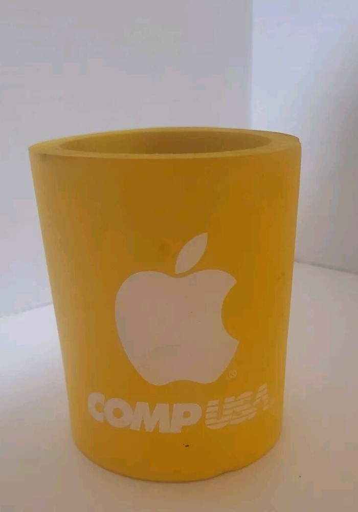 COMPUSA Apple logo koozie