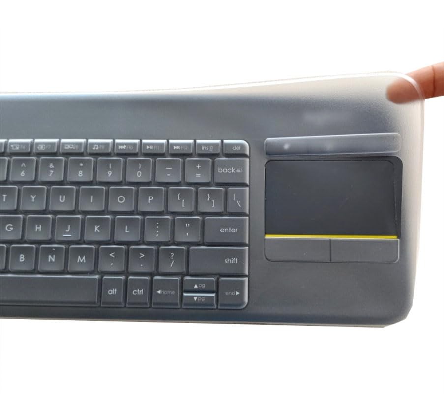 Silicone Keyboard Skin Cover Protector Compatible for Logitech k400 Plus Clear
