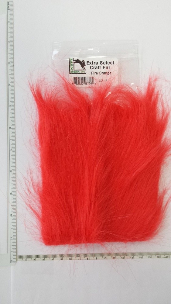 HARELINE DUBBIN   "  EXTRA SELECT CRAFT FUR "   FIRE ORANGE  Fly Tying