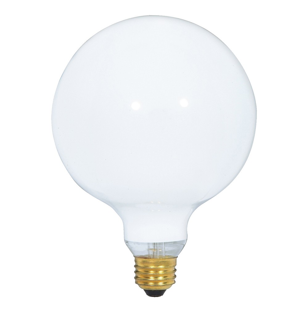 2 Pack 60G40/W Globe Light Bulbs 120V 60W G40 Medium E26 Base Dimmable White