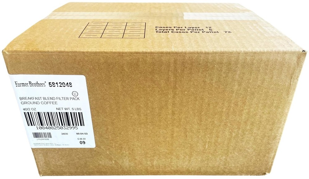 Farmer Brothers Breakfast Blend 2 Oz Filterpack, Individually Wrapped (Bulk 40)