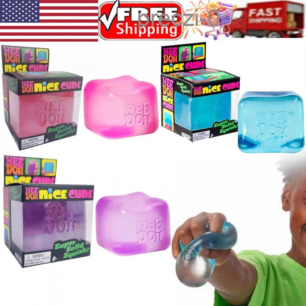 1~3x NeeDoh Nice Cube Stress Ball Sensory Fidget Toy Decompression Anxity Toy