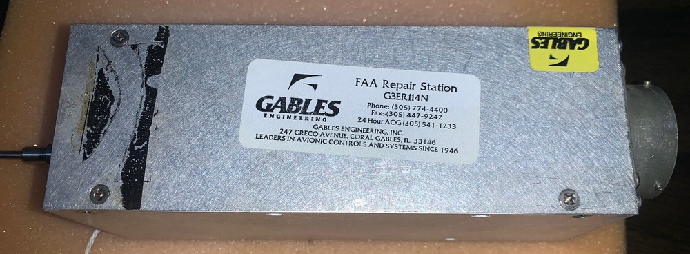 Gables Engineering NAV Control Head Module 362-112-45-200 REPAIRED W/8130