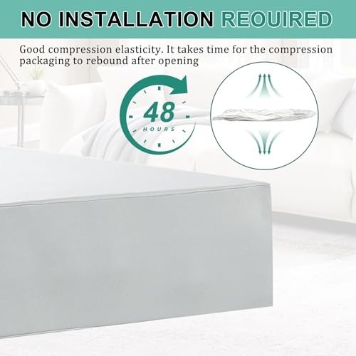 FOUXTEL Extra Thickness 5 Layer Couch Cushion Replacement, 24"x24"x6" Sofa Cushi