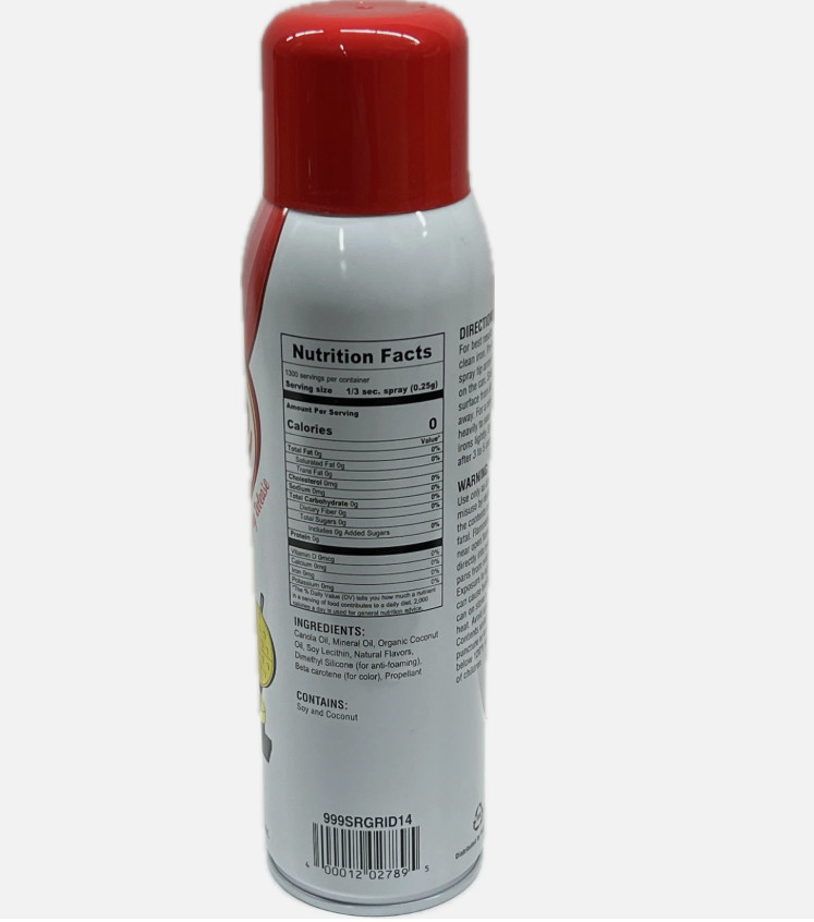 Grid Iron Sprease Panini Grill and Waffle Iron Release Spray 14oz.