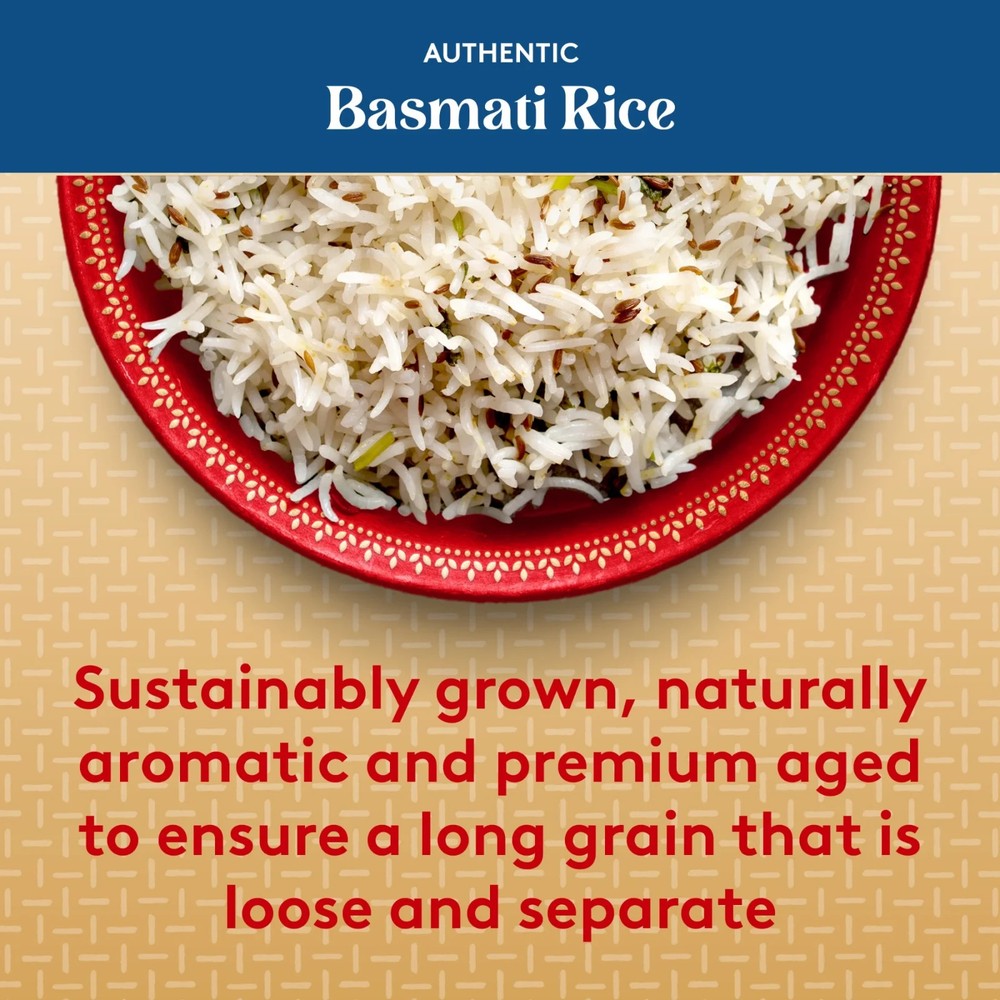 Authentic Royal Naturally Aged Indian White Basmati Rice, Long-Grain, 2 pack
