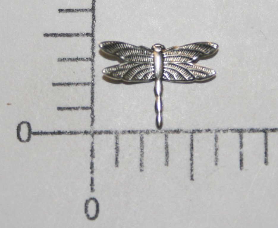 34764         4 Pc Matte Silver Oxidized Dragonfly Jewelry Finding
