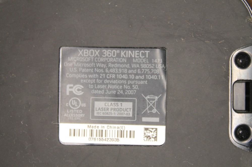 Genuine Microsoft Xbox 360 Kinect Connect Black Sensor Bar Model #1473 Tested