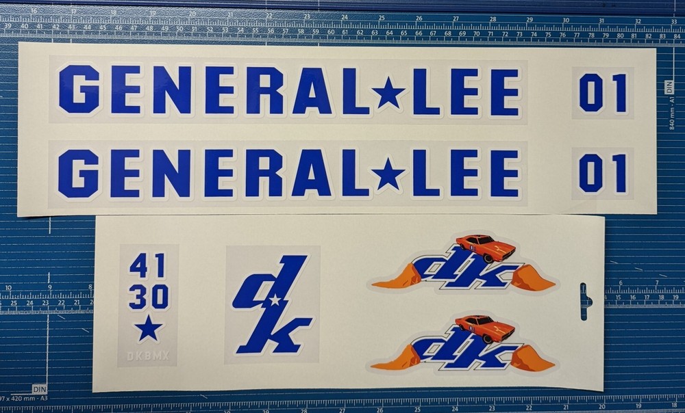 1997 DK General Lee Bmx Decal Set