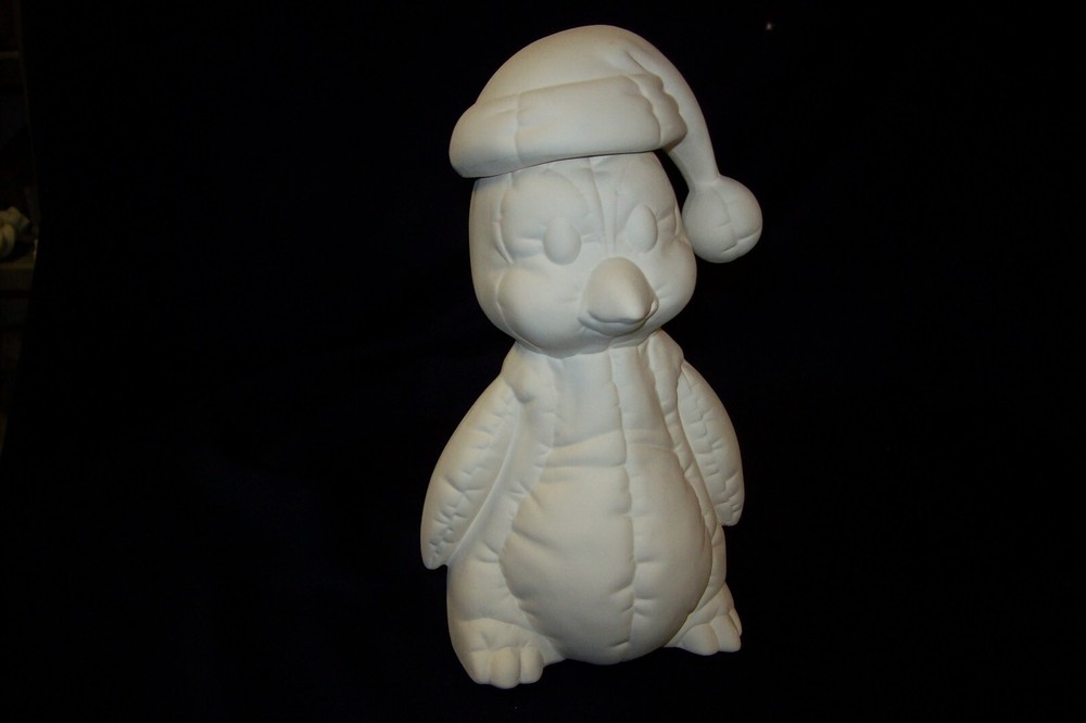 Softy Penguin 7" Ceramic Bisque, Ready to Paint