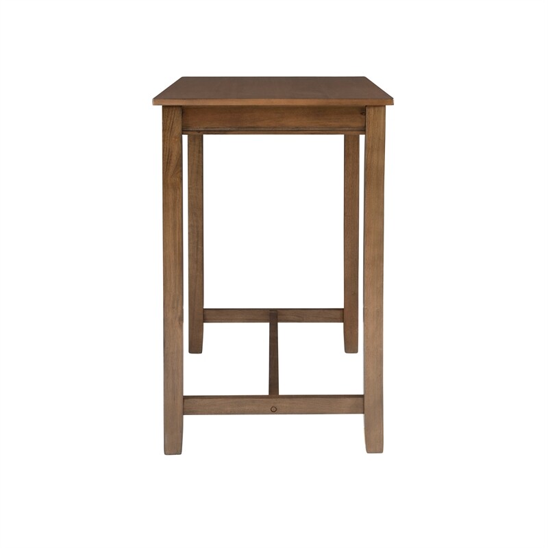 Linon Claridge 36" Wood Counter Height Pub Table in Rustic Brown