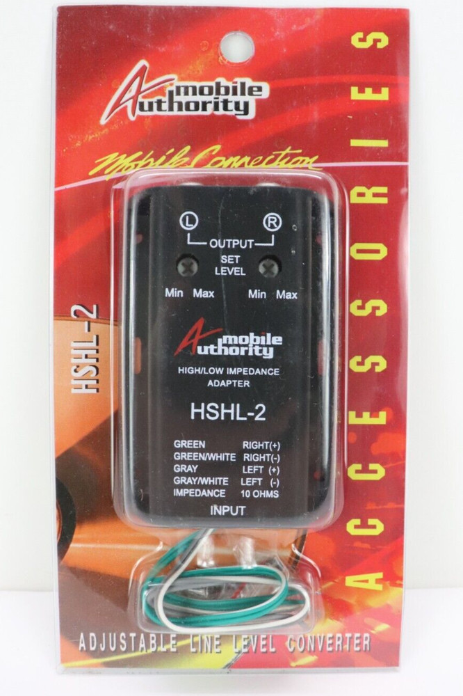 Mobile Authority Adjustable Line Level Converter HSHL-2 NIB