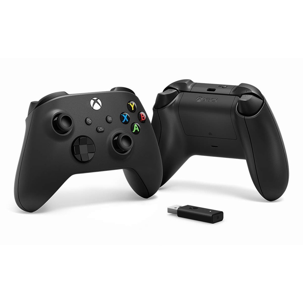 Xbox Wireless Controller Carbon Black + Wireless Adapter for Windows (Xbox