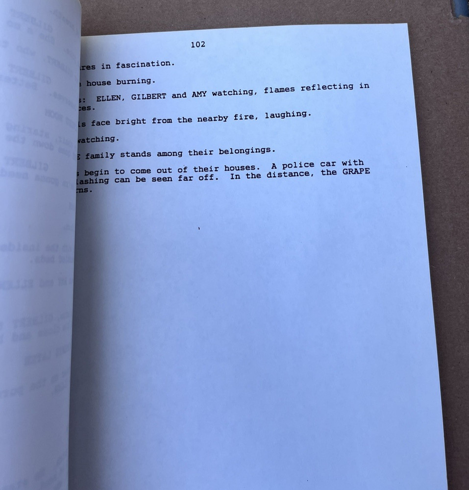 1992 What's Eating Gilbert Grape Original Movie Script Revised 2nd Draft Rare