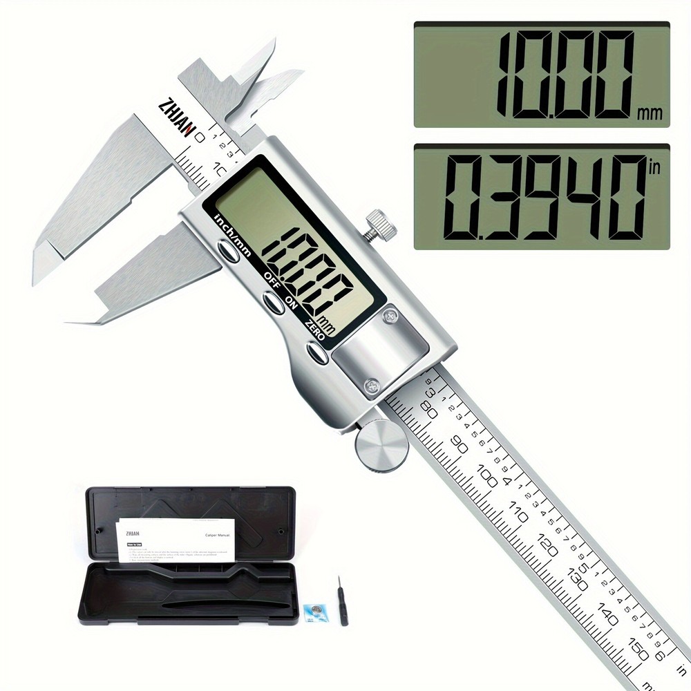 Digital Vernier Caliper 19A05, 0.01mm Resolution LCD for Workshop/DIY