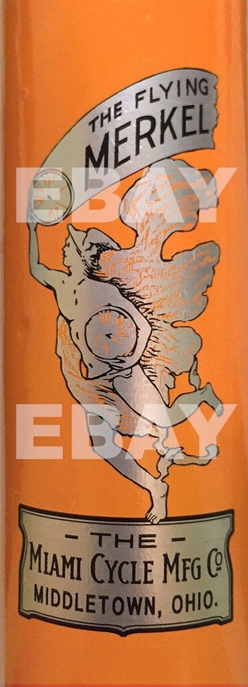 Flying Merkel Bicycle head tube decal