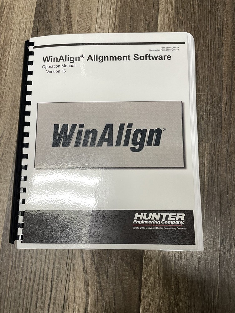 Hunter Engineering WinAlign Alignment Software Version 16 Manual