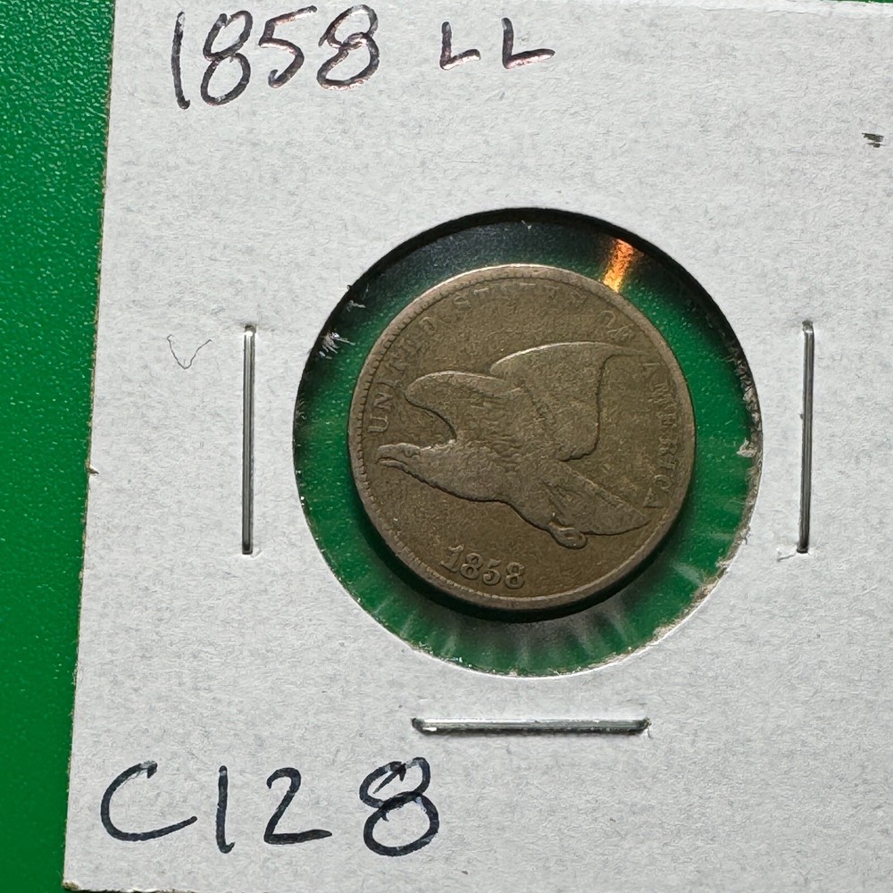 1858 LL Flying Eagle Cent C128