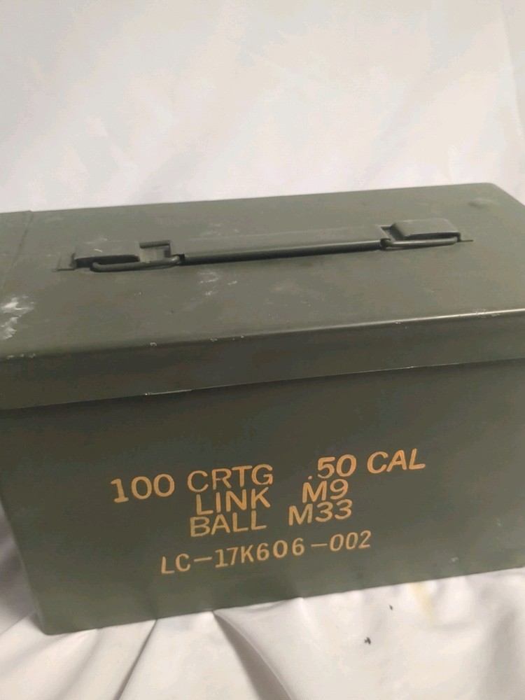 Metal Military Ammo Box Empty Storage Container