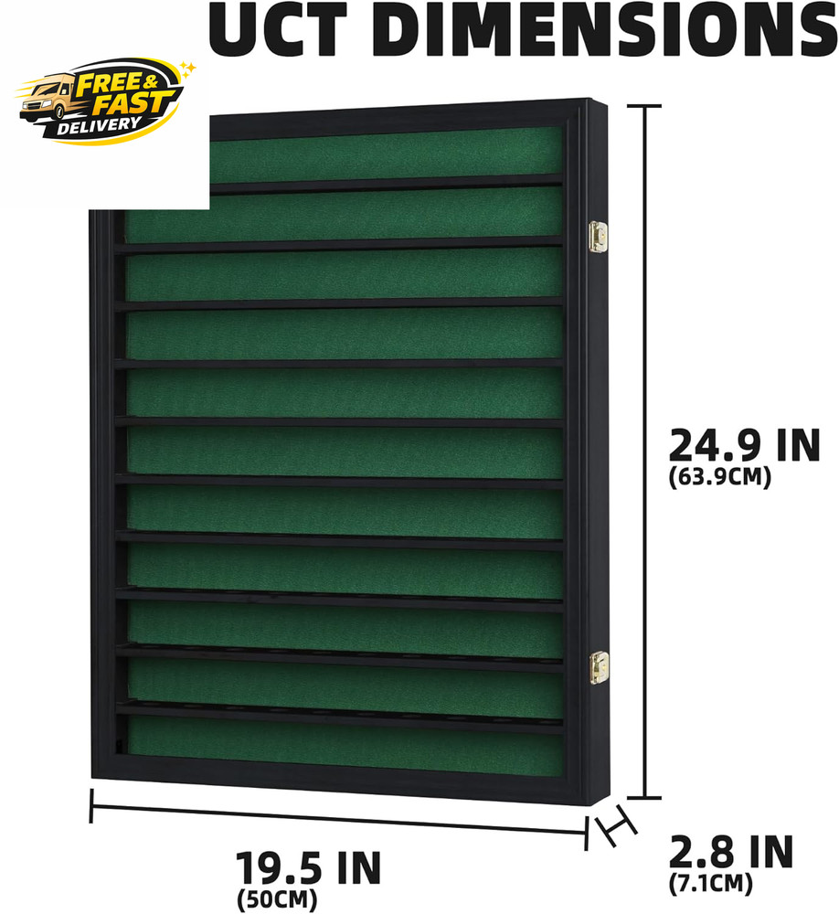 110 Golf Ball Display Case in Black Finish