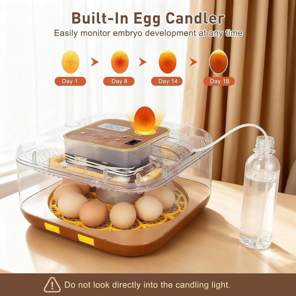 Series IV - 12-Egg Fully Automatic Incubator, Low Maintenance, Sensor-Based P...