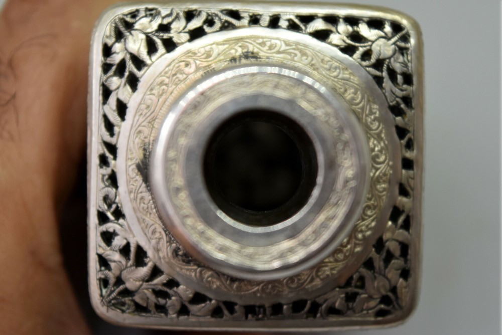 Exquisite Detailed Hand Crafted Silver Bottle