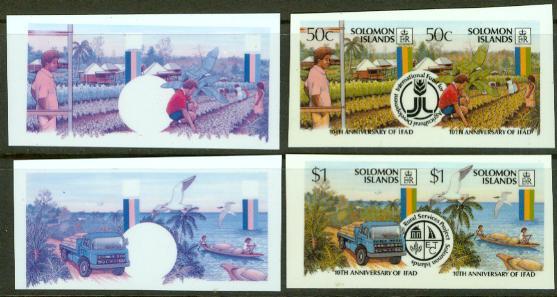 Solomon Is. 1987 IFAD pairs progressive MASTER PROOFS