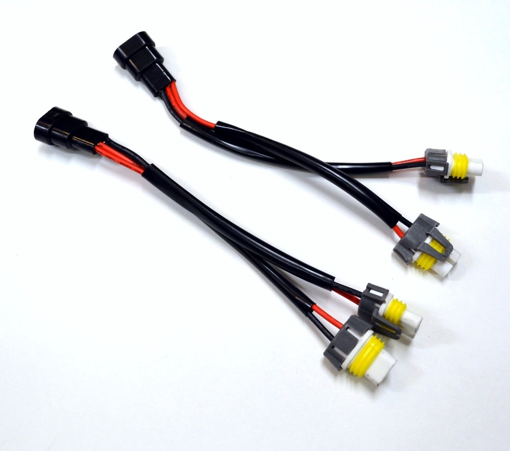 Conversion Wire 9012 HIR2 to H11 H8 Two Harness Head Light Socket Plug Connect