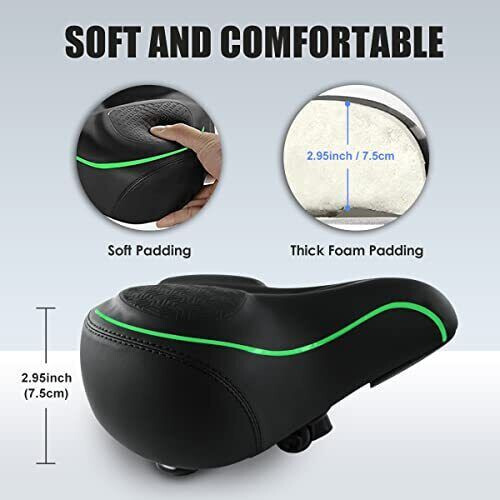 GBTYOOH Oversized Bicycle Saddle Seat with Memory Foam Padding