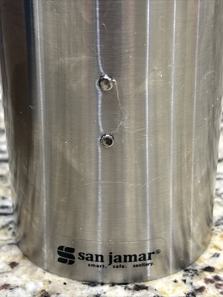 San Jamar Small Pull-Type Water Cup Dispenser Stainless Steel Flipcap Cone cup