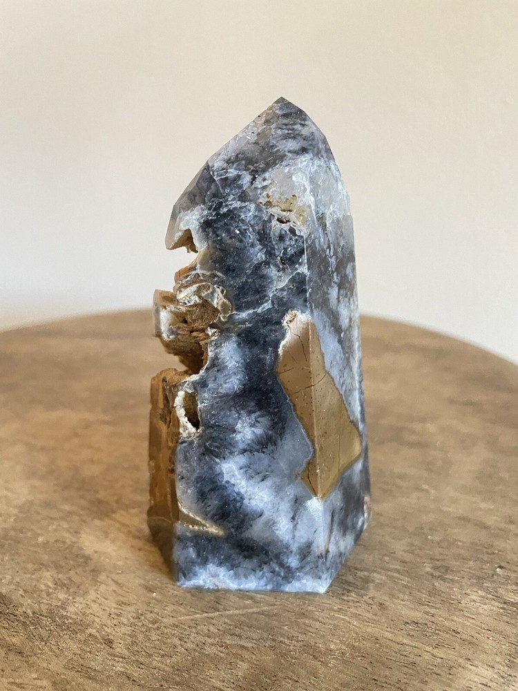 Stunning Blue & Gold Jasper Crystal Point