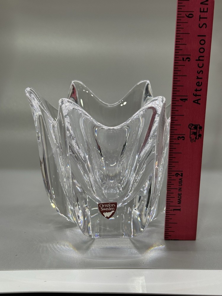 Vintage Orrefors Crystal Bowl Signed