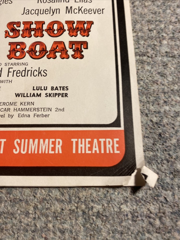 Show Boat Program, Dallas Summer Musical 1963
