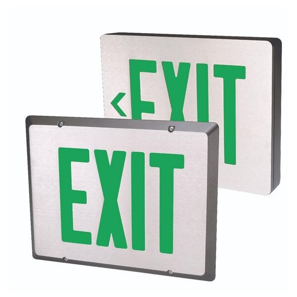 HUBBELL LIGHTING - DUAL-LITE SMRSGWEI EXIT SIGN GREEN and WHITE