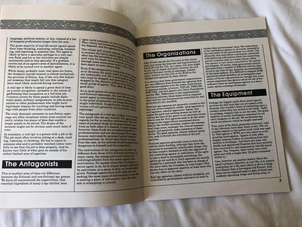 Covert Operations Sourcebook TSAC3 Top Secret Roll-Playing Games Military Spy