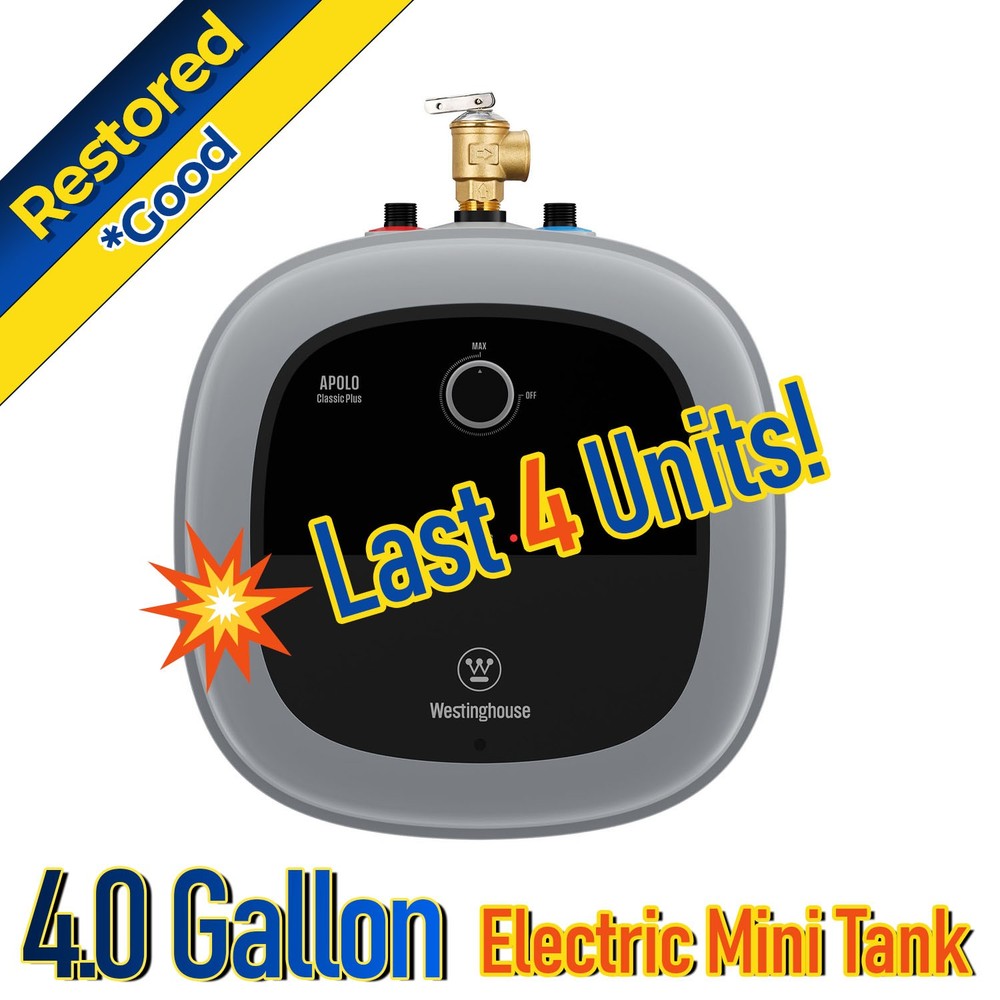 【90% NEW】4 Gallon Electric Mini-Tank Hot Water Heater Compact Point of Use