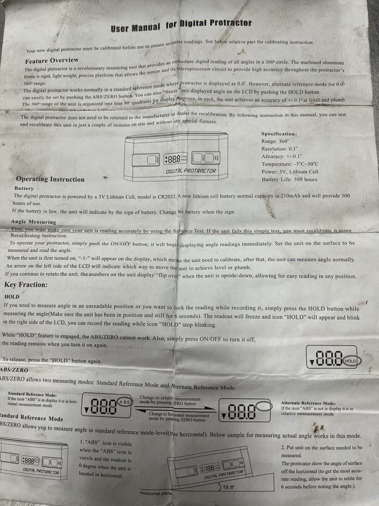 Westward Digital Protractor