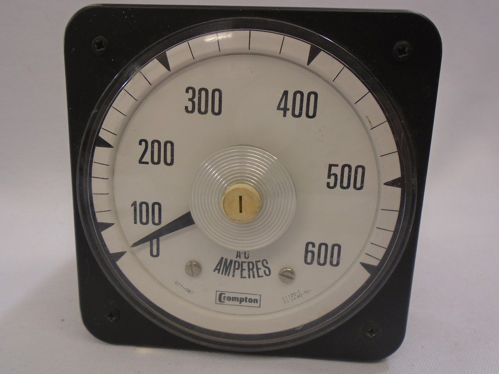 CROMPTON INSTRUMENTS AA-LSSJ TYPE 077-08 AC AMP METER 0-600