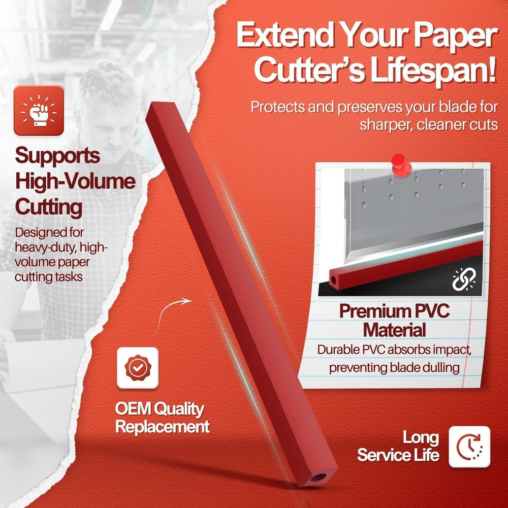 12" A4 Cutting Stick Replacement, Stack Paper Cutter Trimmer Blade Rubber Pad fo