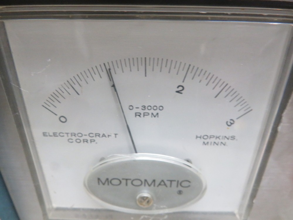 Vintage Electronics Electro Craft MOTOMATIC E-600-M Motor Control RPM Meter