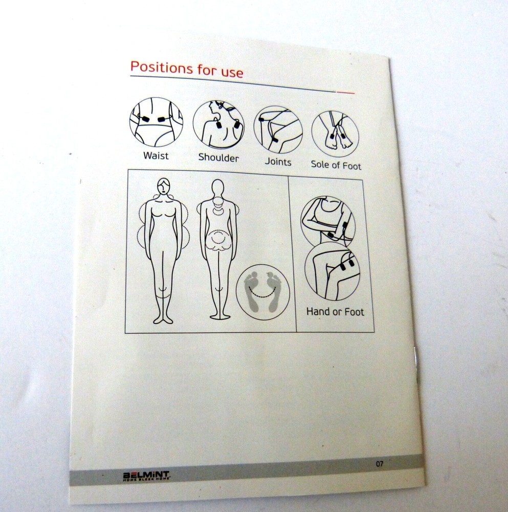 Belmint TENS Unit Electronic Pulse Massager Model 129F EUC