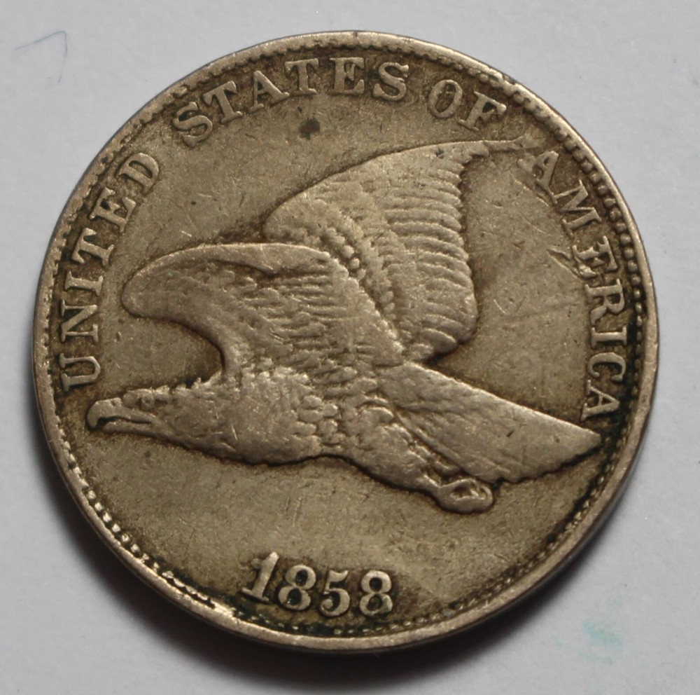 1858 Large Letters Flying Eagle Cent M747