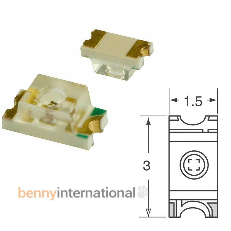 50x RED SMD LED 1206 INDICATOR Arduino