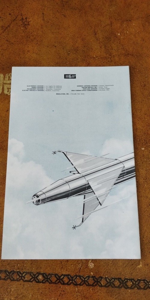 1950s ~ Electronic Speciality Co. ~ Target Systems ~ Missiles Radar ~ Booklet